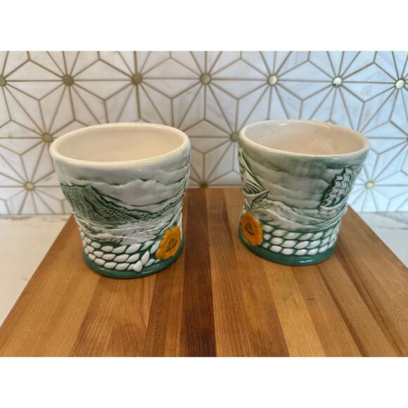 Vintage 1998 Cutty Sark Ceramic Cups | Nautical Whiskey Tumblers | Set of 2‎ - Picture 4 of 5
